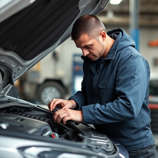 auto technician working