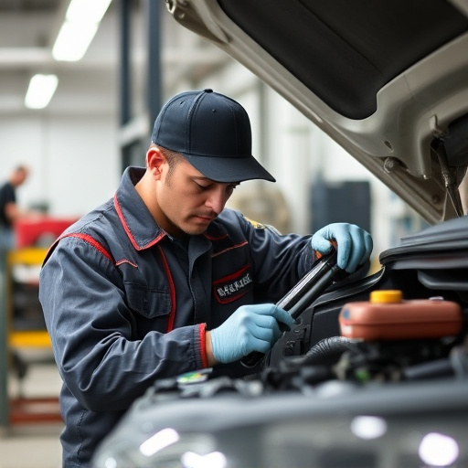 auto technician working