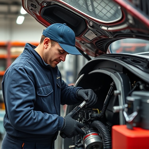 auto technician working