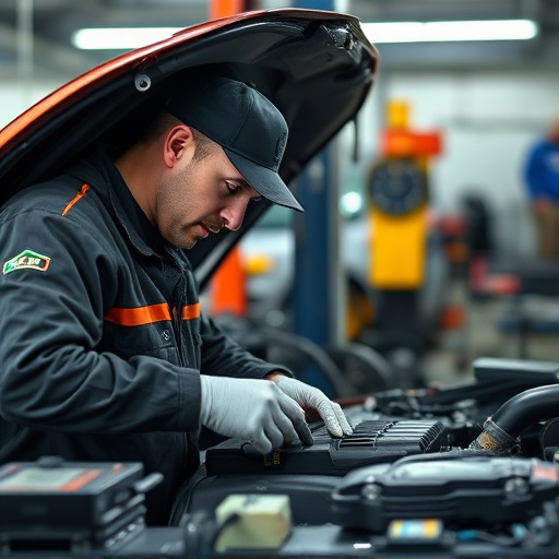 auto technician working