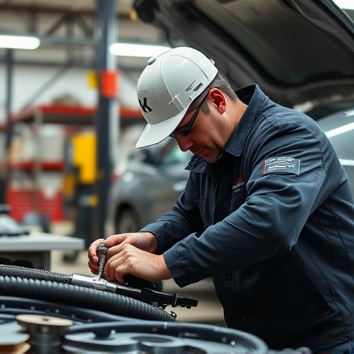 auto technician working