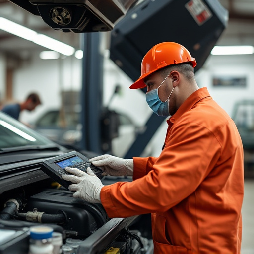 auto technician working