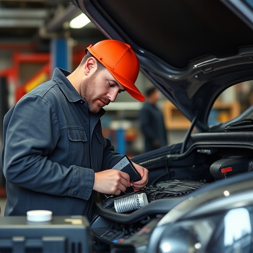 auto technician working