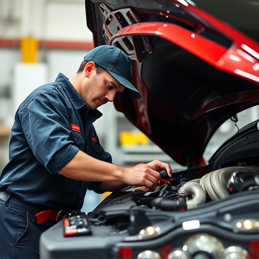 auto technician working
