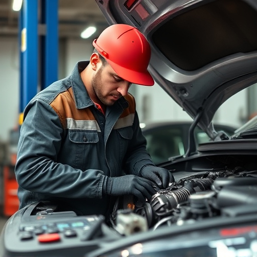 auto technician working