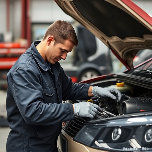 auto technician working