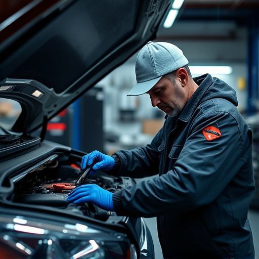 auto technician working