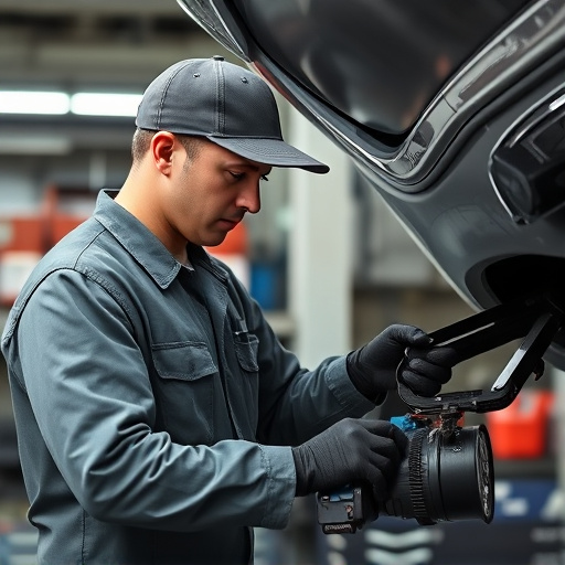 auto technician working