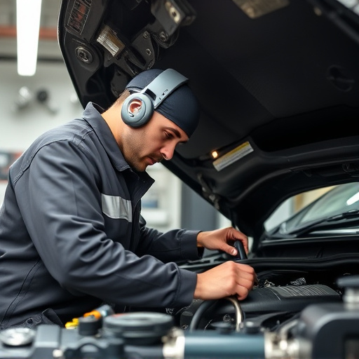 auto technician working
