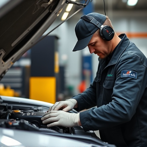 auto technician working