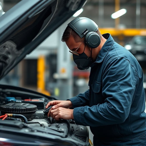 auto technician working