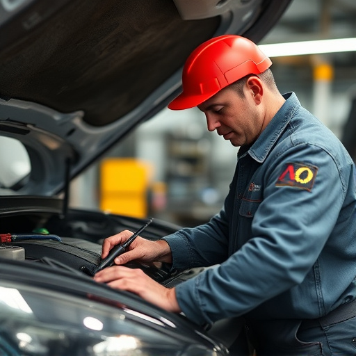 auto technician working