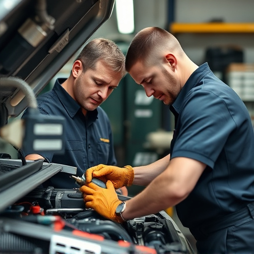 auto technician working