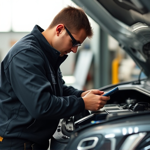 auto technician working