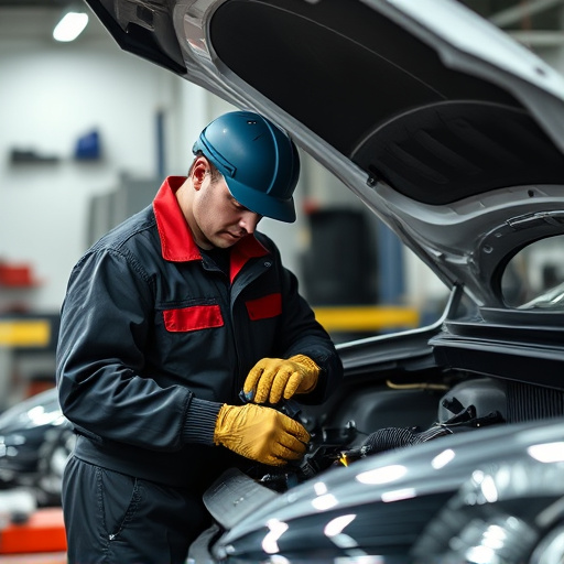 auto technician working