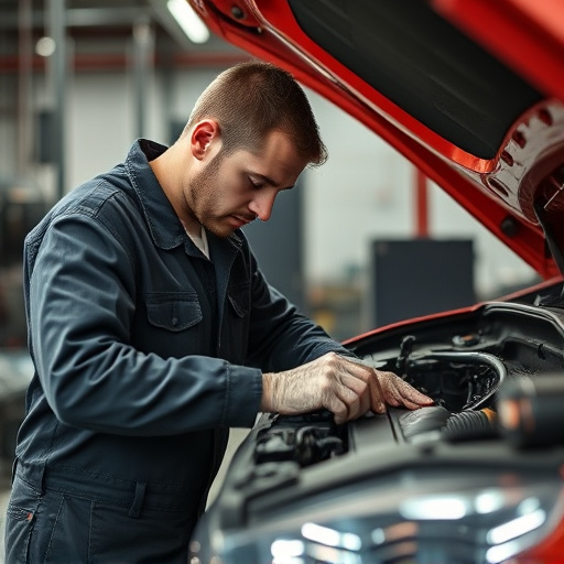 auto technician working