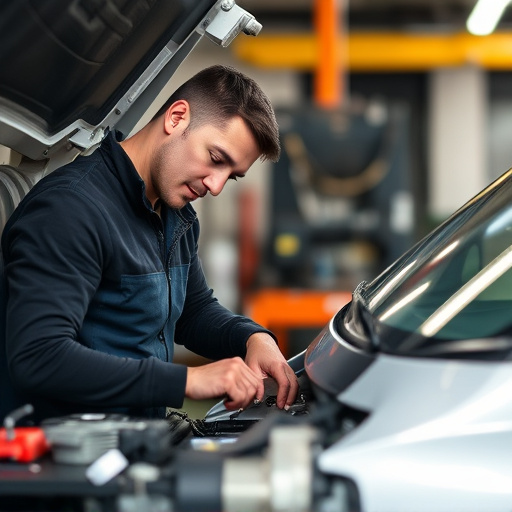 auto technician working