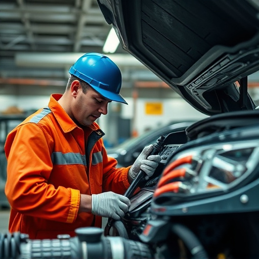 auto technician working