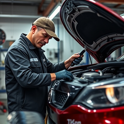 auto technician working