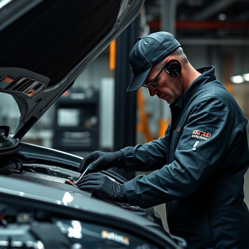 auto technician working