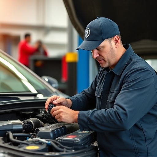 auto technician working