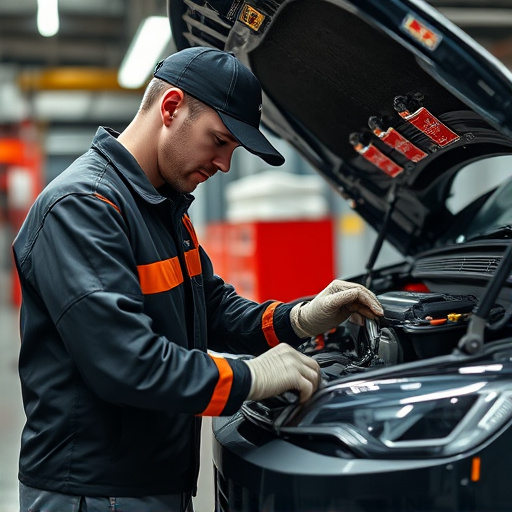 auto technician working