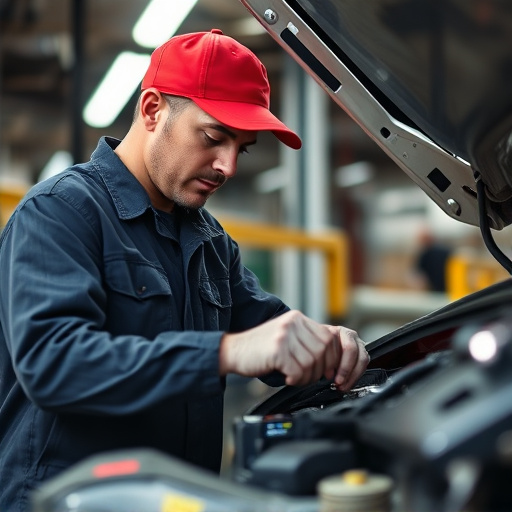 auto technician working