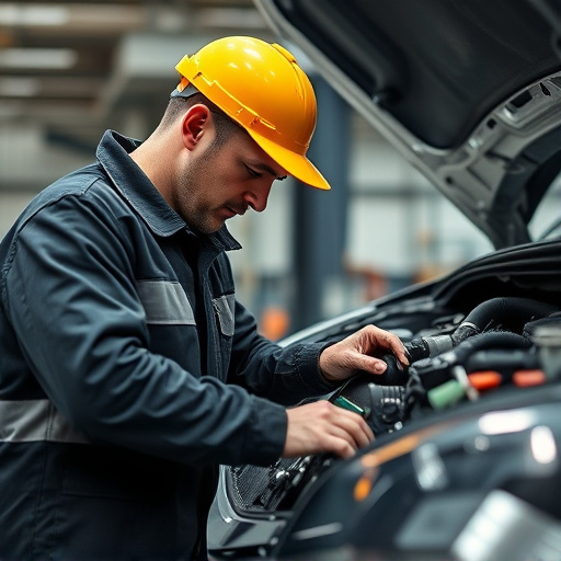 auto technician working