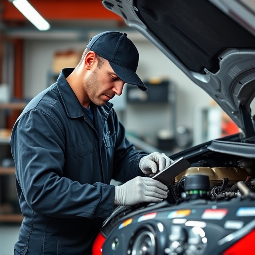 auto technician working