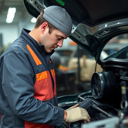 auto technician working