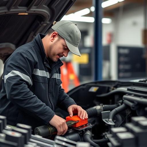 auto technician working
