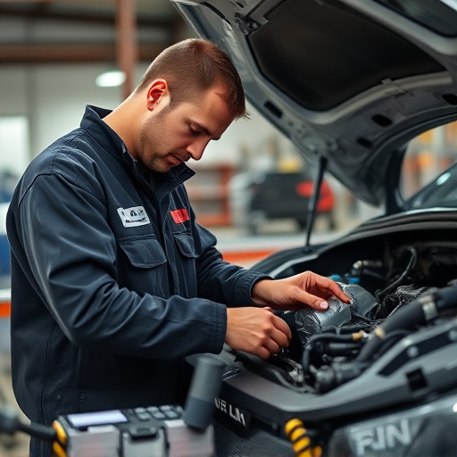 auto technician working