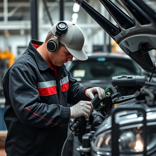 auto technician working