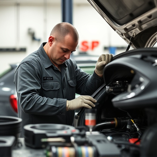 auto technician working
