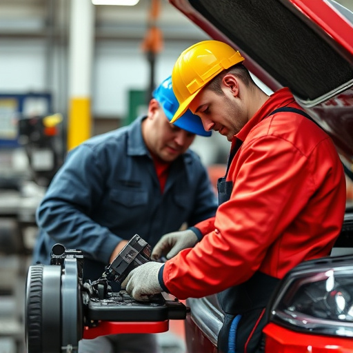 auto technician working