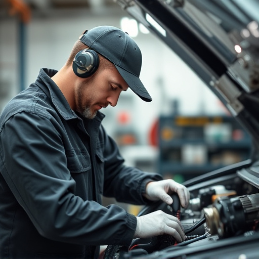 auto technician working