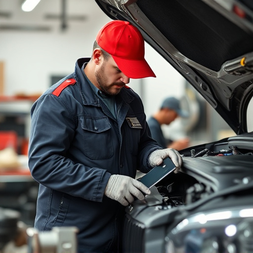 auto technician working