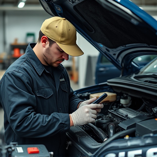 auto technician working