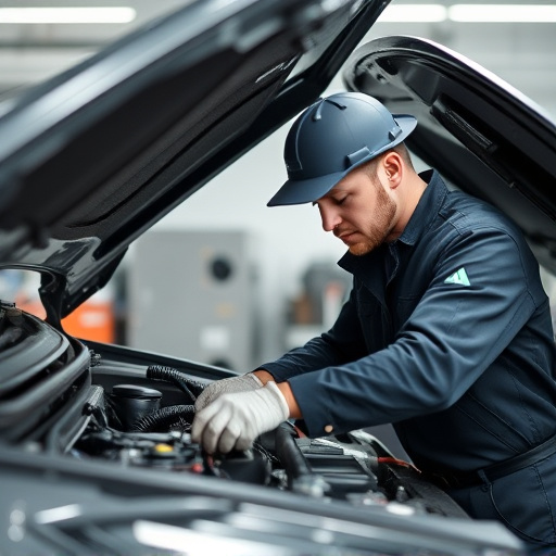 auto technician working