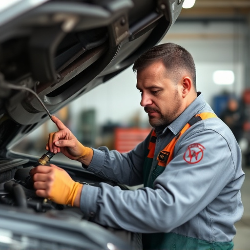 auto technician working