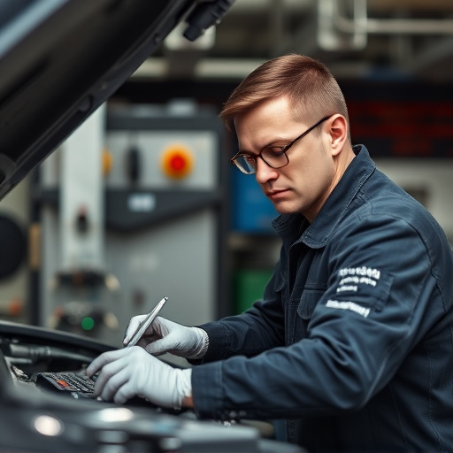 auto technician working