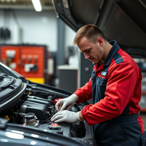 auto technician working