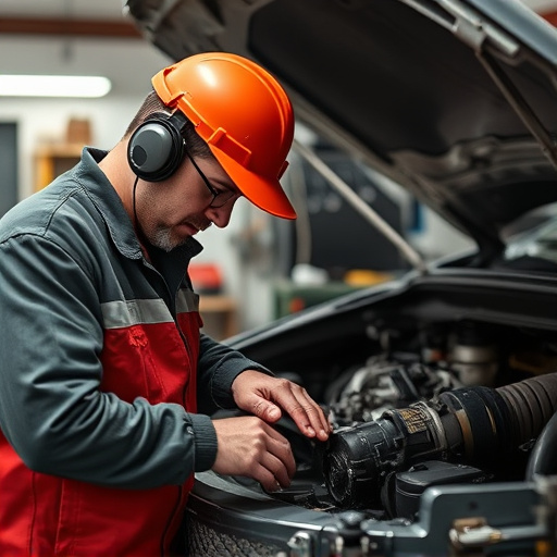 auto technician working