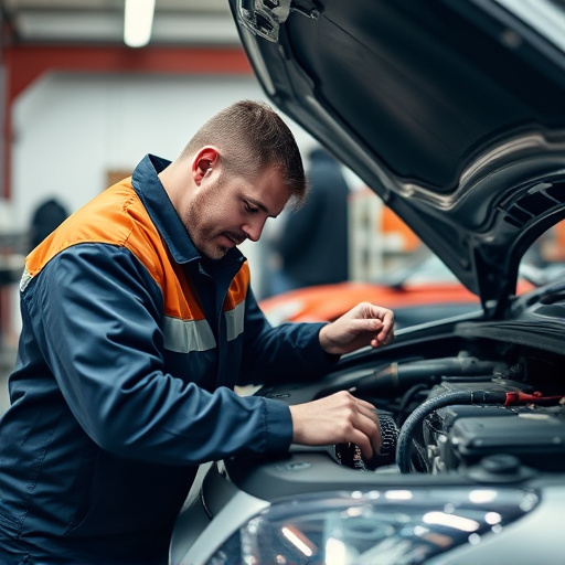auto technician working