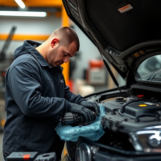 auto technician working