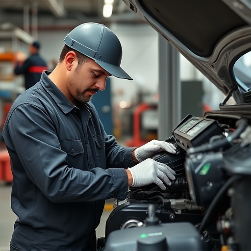 auto technician working