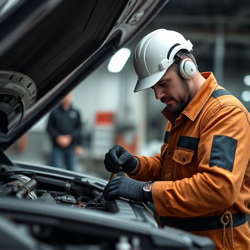 auto technician working