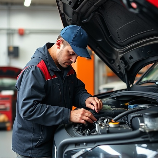 auto technician working