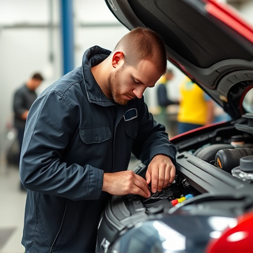 auto technician working