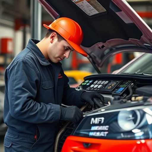 auto technician working